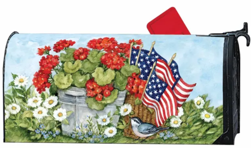 Flags & Flowers OS Mailbox Cover