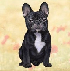 French Bulldog Black Sitting Stone Coaster