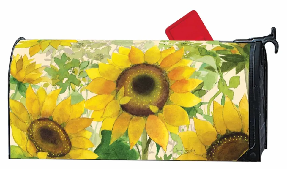 Gathering Sunflowers Mailbox Cover