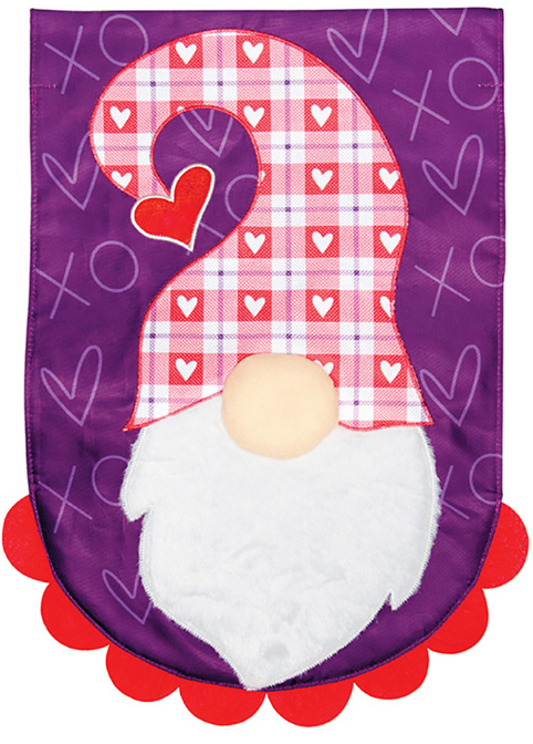 Love Gnome Valentine's Day flag