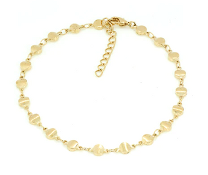 Circles Anklet Gold-Tone or Silver-Tone