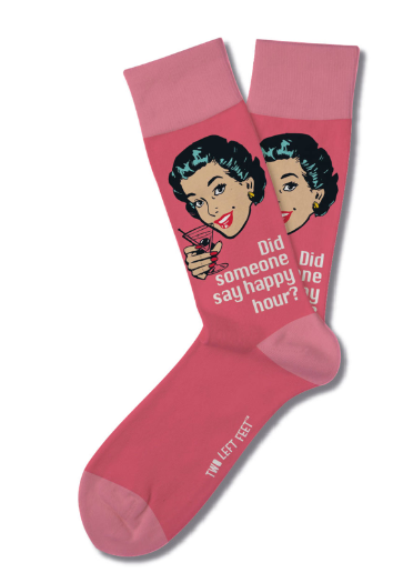 TWO LEFT FEET RETRO REMIX Happy Hour Socks