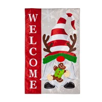 Holiday Gnome Applique Flag