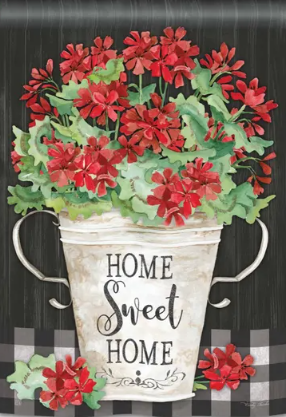 Sweet Home Geraniums Flag