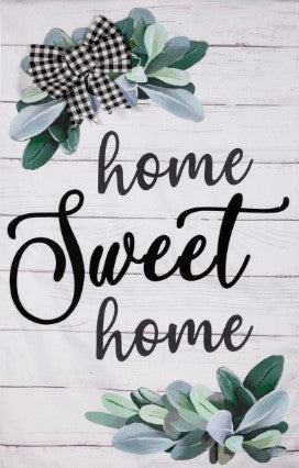 Home Sweet Home Eucalyptus House Burlap Flag