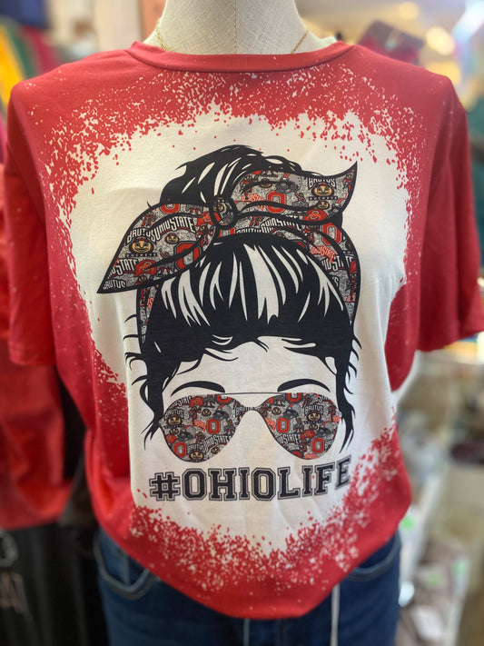 #OHIO LIFE BLEACHED TEE