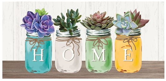 Mason Jar Succulents Sassafras Switch Mat