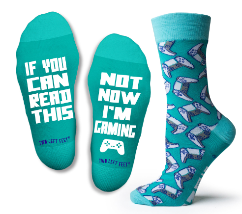 TWO LEFT FEET Not Now I'm Gaming Socks