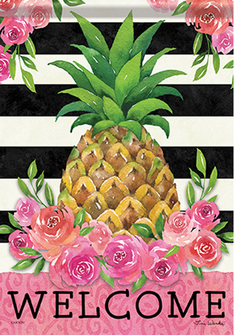 Pineapples & Roses Dura Soft™ Flag