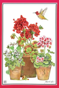 Potted Geraniums Garden Flag