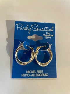Purely Sensitive Silver Tone Earrings PIERCED