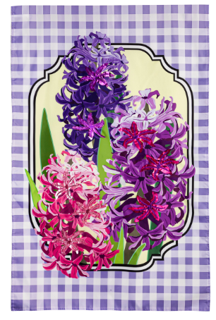 Spring Hyacinths Applique Flag