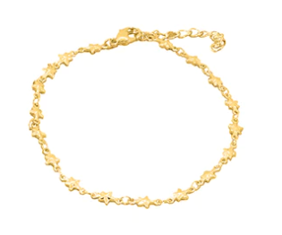 Stars Anklet Gold-Tone or Silver-Tone