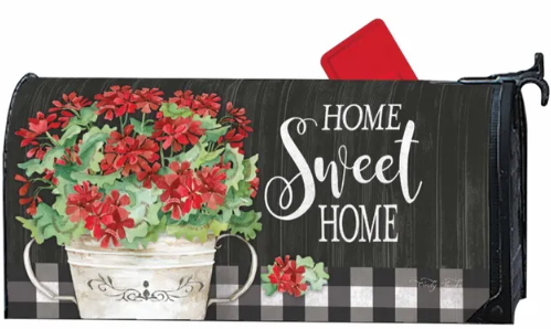 Sweet Home Geraniums OS Mailbox Cover