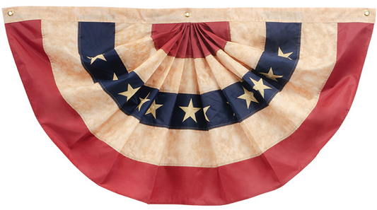 Tea-Stained American Flag Traditional Bunting