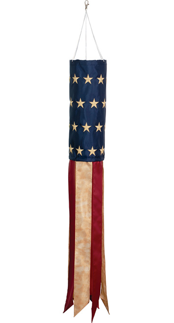 Traditional American Flag Embroidered Windsock