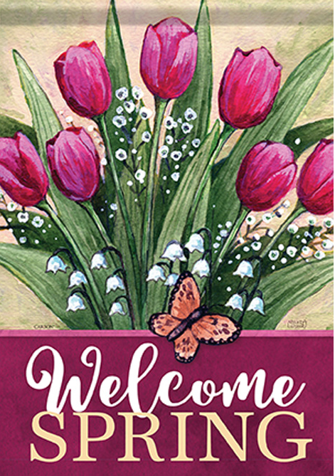 "Tulips & Butterfly" Dura Soft™ Flag