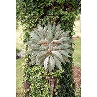 Handcrafted Metal Indoor/Outdoor Green Man Wall Art