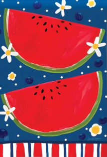 Watermelon Slices Garden Flag