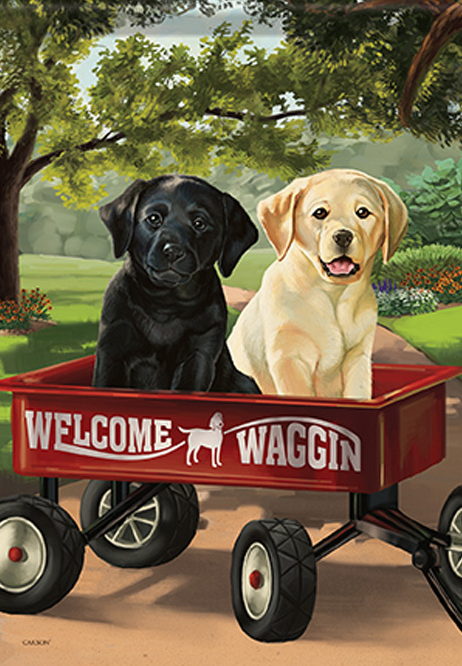 Welcome Waggin' Dura Soft™ Garden Flag